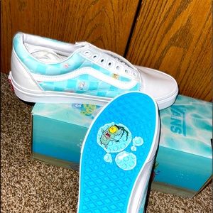 Never been worn baby blue SpongeBob vans